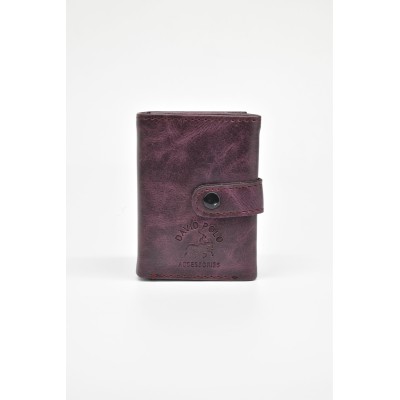 David Polo Unisex Πορτοφόλι & Θήκη Κάρτας με εξωτερικό κούμπωμα Μπορντό David Polo Unisex Πορτοφόλι & Θήκη Κάρτας με εξωτερικό κούμπωμα Μπορντό