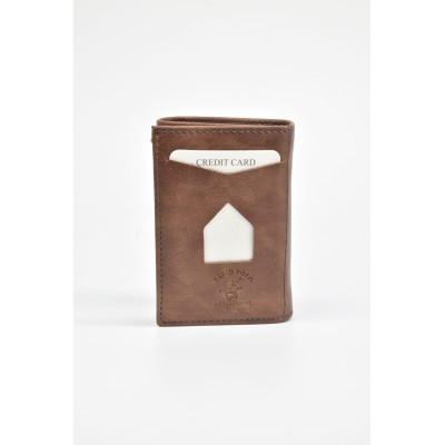 David Polo Unisex Πορτοφόλι & Θήκη Κάρτας με εσωτερικό κούμπωμα Ταμπά David Polo Unisex Πορτοφόλι & Θήκη Κάρτας με εσωτερικό κούμπωμα Ταμπά