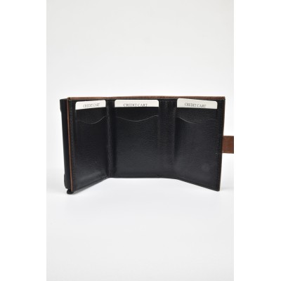 David Polo Unisex Πορτοφόλι & Θήκη Κάρτας με εξωτερικό κούμπωμα Ταμπά David Polo Unisex Πορτοφόλι & Θήκη Κάρτας με εξωτερικό κούμπωμα Ταμπά