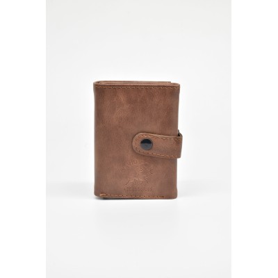 David Polo Unisex Πορτοφόλι & Θήκη Κάρτας με εξωτερικό κούμπωμα Ταμπά David Polo Unisex Πορτοφόλι & Θήκη Κάρτας με εξωτερικό κούμπωμα Ταμπά