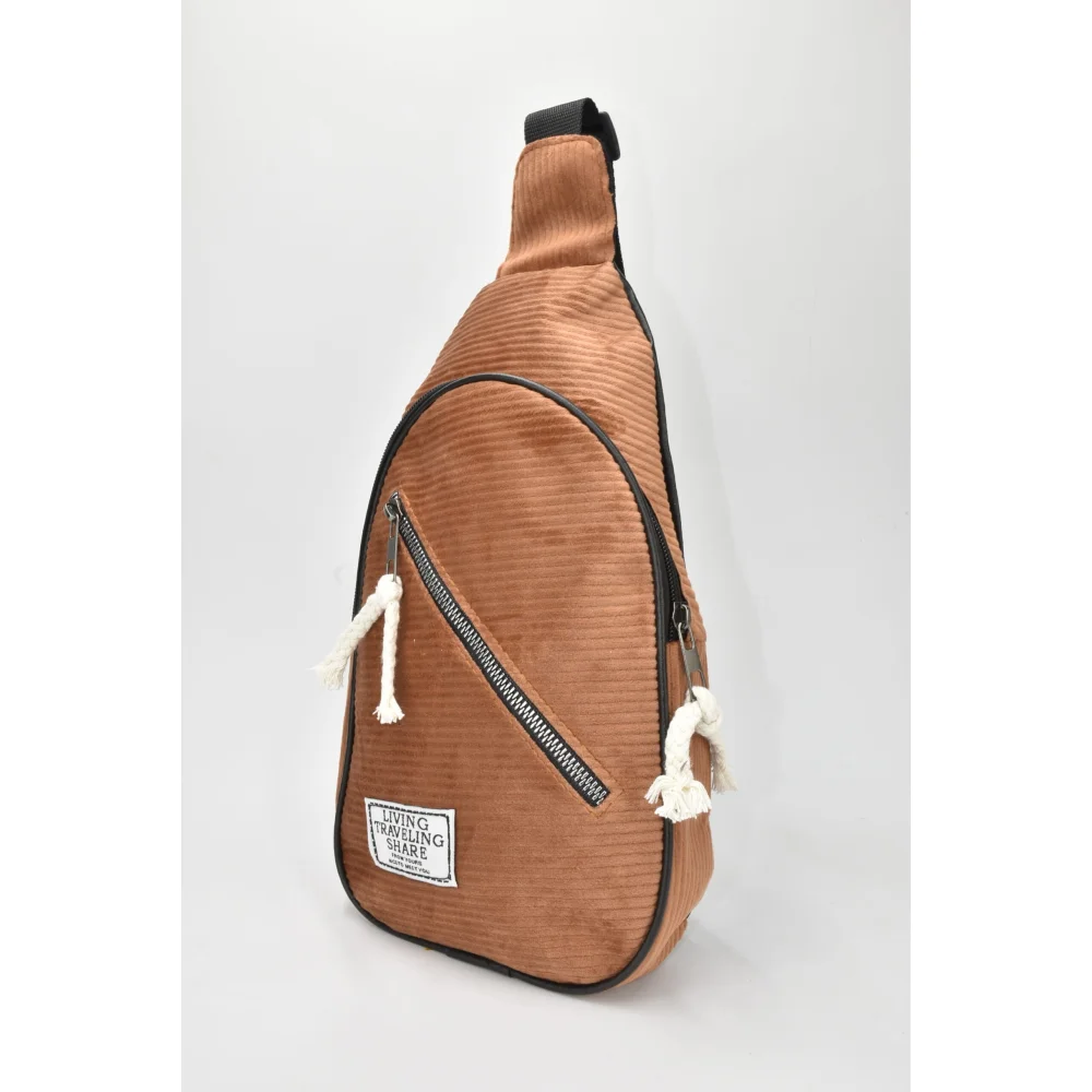 David Polo Unisex τσάντα Freebag βελούδο με δύο θήκες Ταμπά DVP901-TAN David Polo Unisex τσάντα Freebag βελούδο με δύο θήκες Ταμπά DVP901-TAN