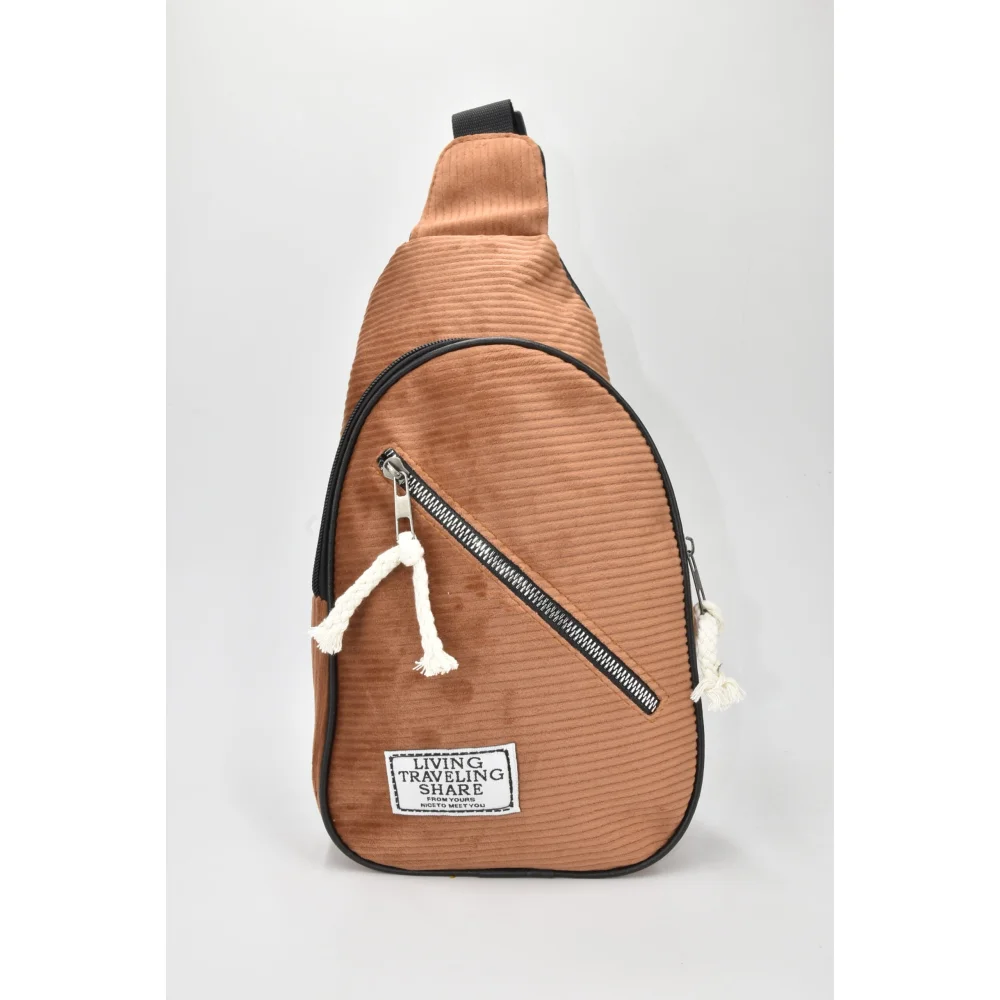David Polo Unisex τσάντα Freebag βελούδο με δύο θήκες Ταμπά DVP901-TAN David Polo Unisex τσάντα Freebag βελούδο με δύο θήκες Ταμπά DVP901-TAN