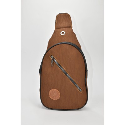 David Polo Unisex τσάντα Freebag με δύο θήκες Καφέ