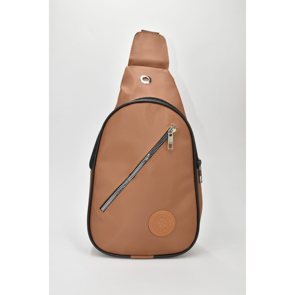 David Polo Unisex τσάντα Freebag με δύο θήκες Ταμπά DVP905-TAN