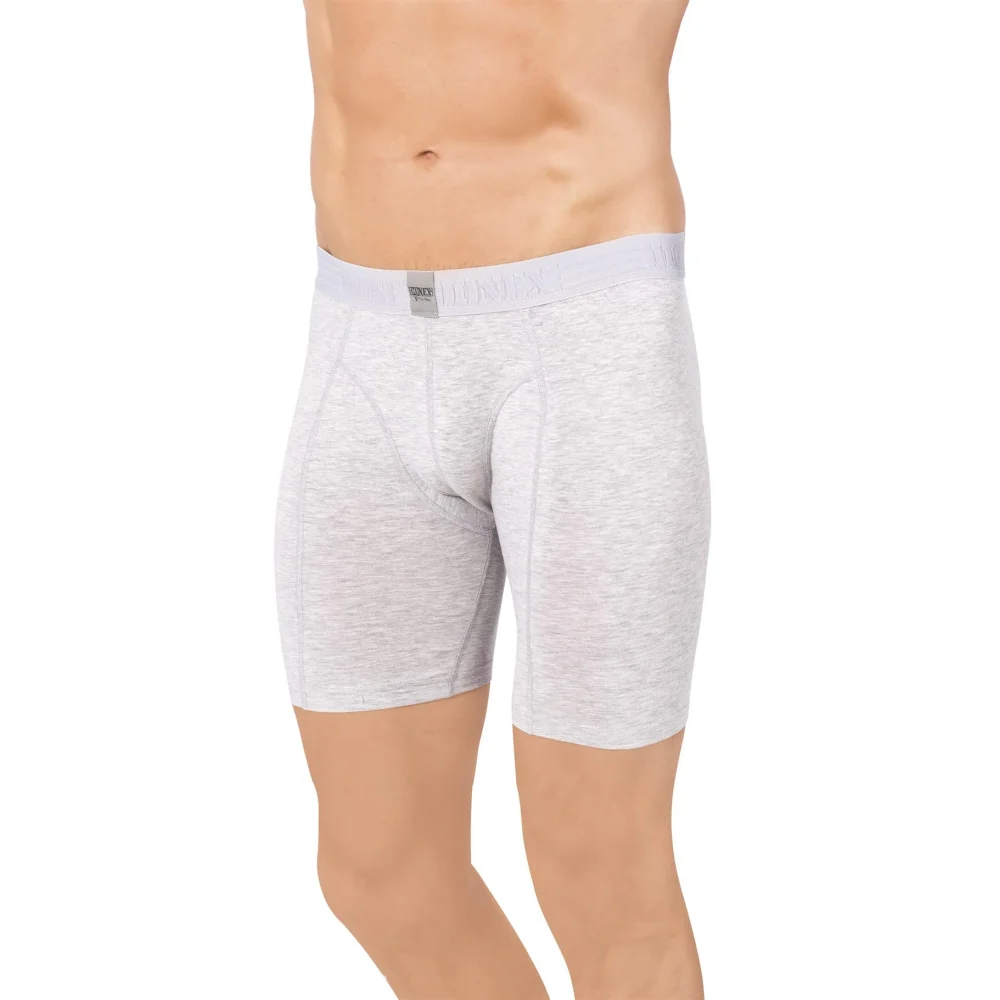Ανδρικό boxer μακρύ βαμβακερό με lycra γκρι 1 τεμ Ανδρικό boxer μακρύ βαμβακερό με lycra γκρι 1 τεμ