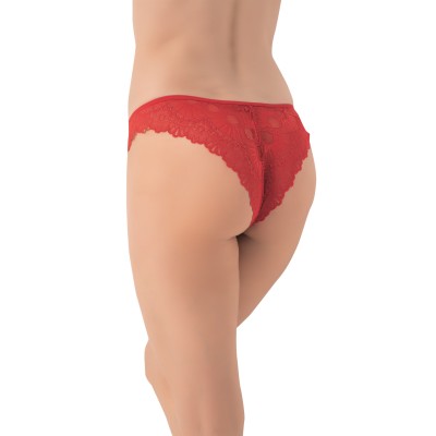 Γυναικείο sexy κιλοτάκι bikini δαντέλα κόκκινο 2 τεμ