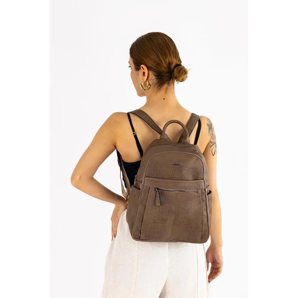 Mega Bag Γυναικείο Σακίδιο Πλάτης με πολλαπλές θήκες Βιζόν Mega Bag Γυναικείο Σακίδιο Πλάτης με πολλαπλές θήκες Βιζόν