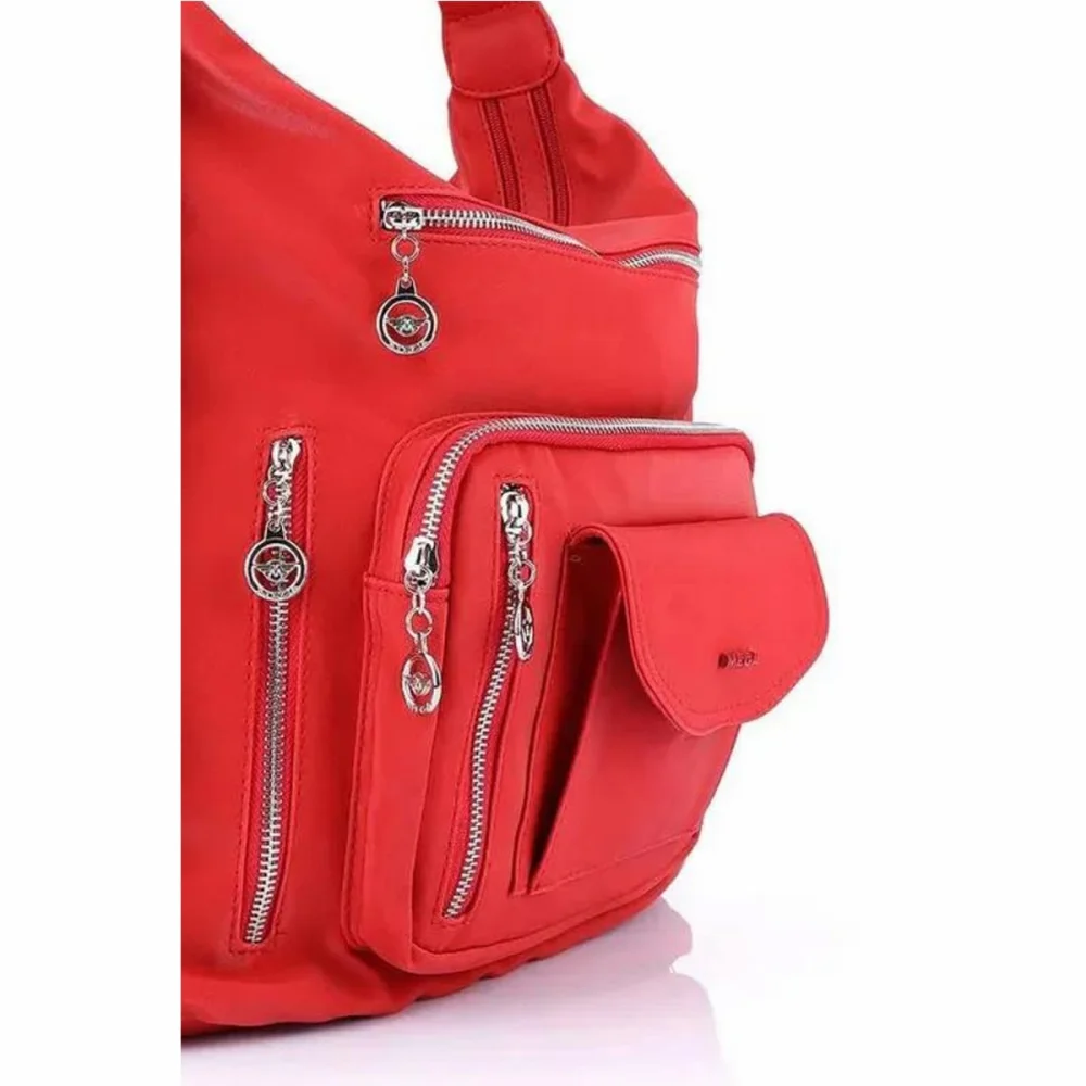 Mega Bag Γυναικείο Σακίδιο Πλάτης και ώμου με δύο θήκες Κόκκινο Mega Bag Γυναικείο Σακίδιο Πλάτης και ώμου με δύο θήκες Κόκκινο