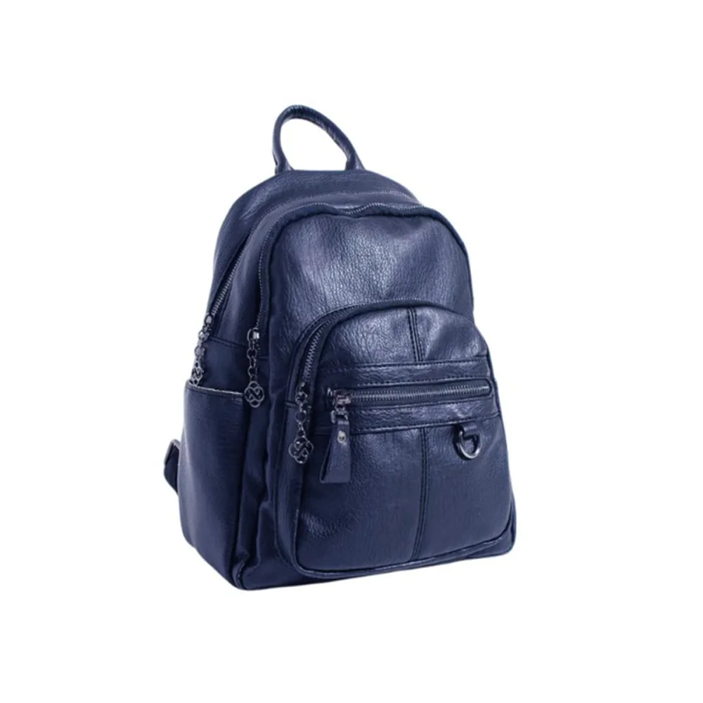 Mega Bag Γυναικείο Σακίδιο Πλάτης με συνθετικό αδιάβροχο δέρμα Σκούρο Μπλε Mega Bag Γυναικείο Σακίδιο Πλάτης με συνθετικό αδιάβροχο δέρμα Σκούρο Μπλε