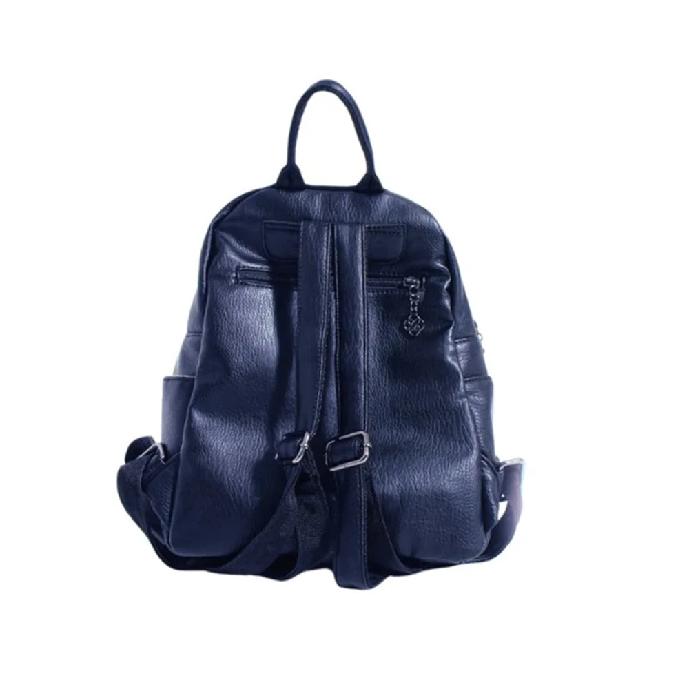 Mega Bag Γυναικείο Σακίδιο Πλάτης με συνθετικό αδιάβροχο δέρμα Σκούρο Μπλε Mega Bag Γυναικείο Σακίδιο Πλάτης με συνθετικό αδιάβροχο δέρμα Σκούρο Μπλε