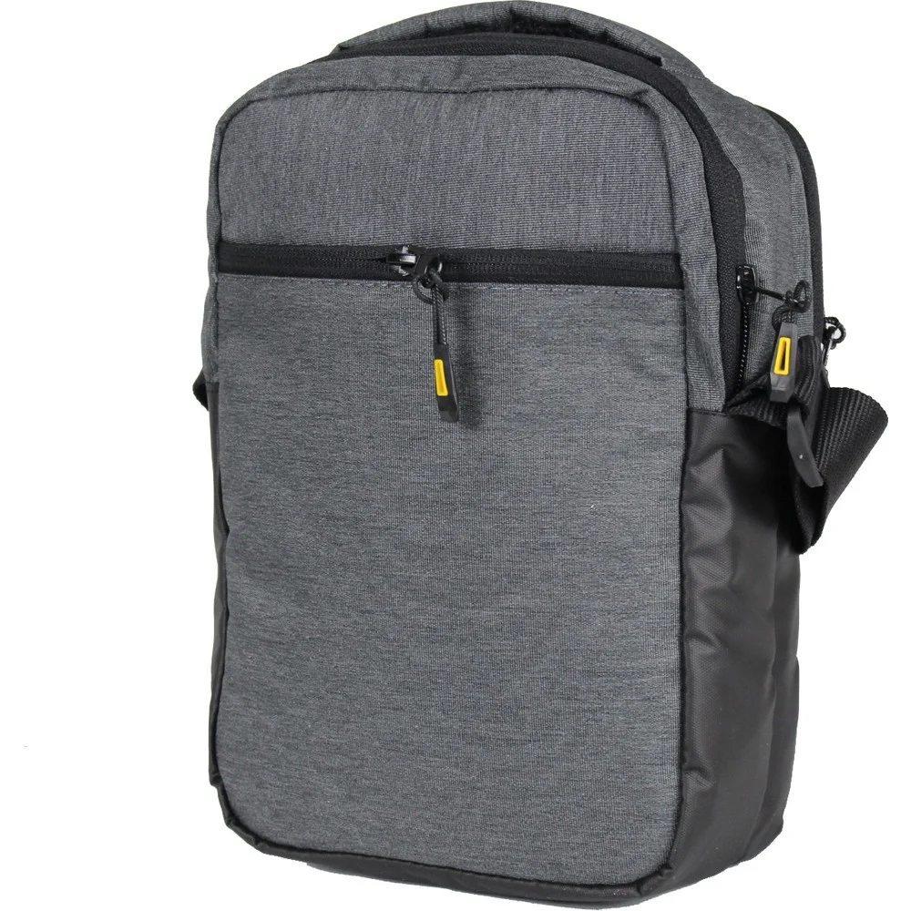 Mega Bag Ανδρική Τσάντα Χιαστί με δύο θήκες Γκρι M1020-GRY