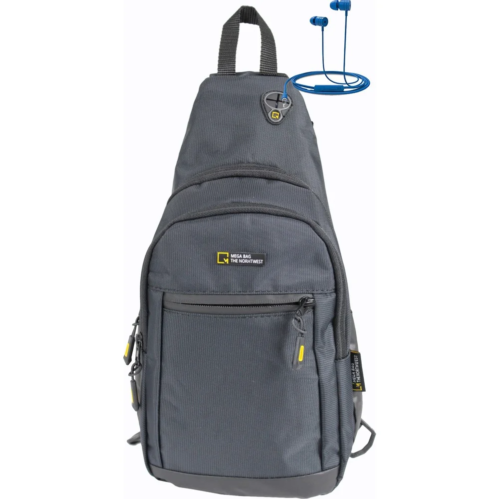 Mega Bag Ανδρική Τσάντα Freebag με δύο θήκες Μαύρο M1008-BLK Mega Bag Ανδρική Τσάντα Freebag με δύο θήκες Μαύρο M1008-BLK