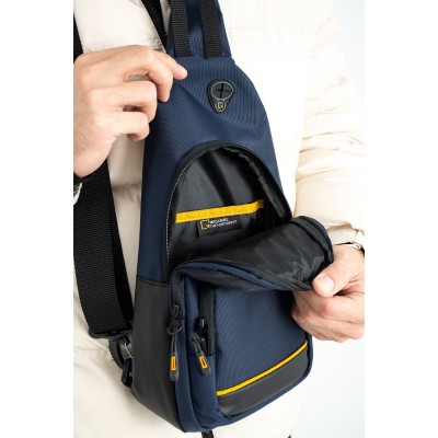 Mega Bag Ανδρική Τσάντα "THE NORTHWEST" Freebag  Σκούρο μπλε