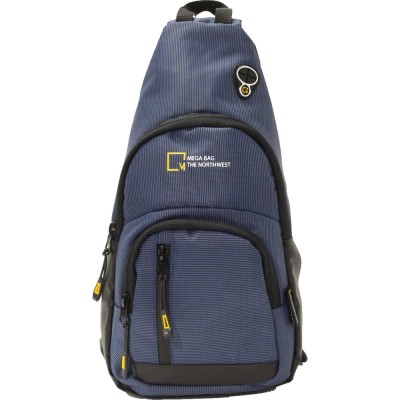 Mega Bag Ανδρική Τσάντα Freebag με δύο θήκες Σκούρο μπλε