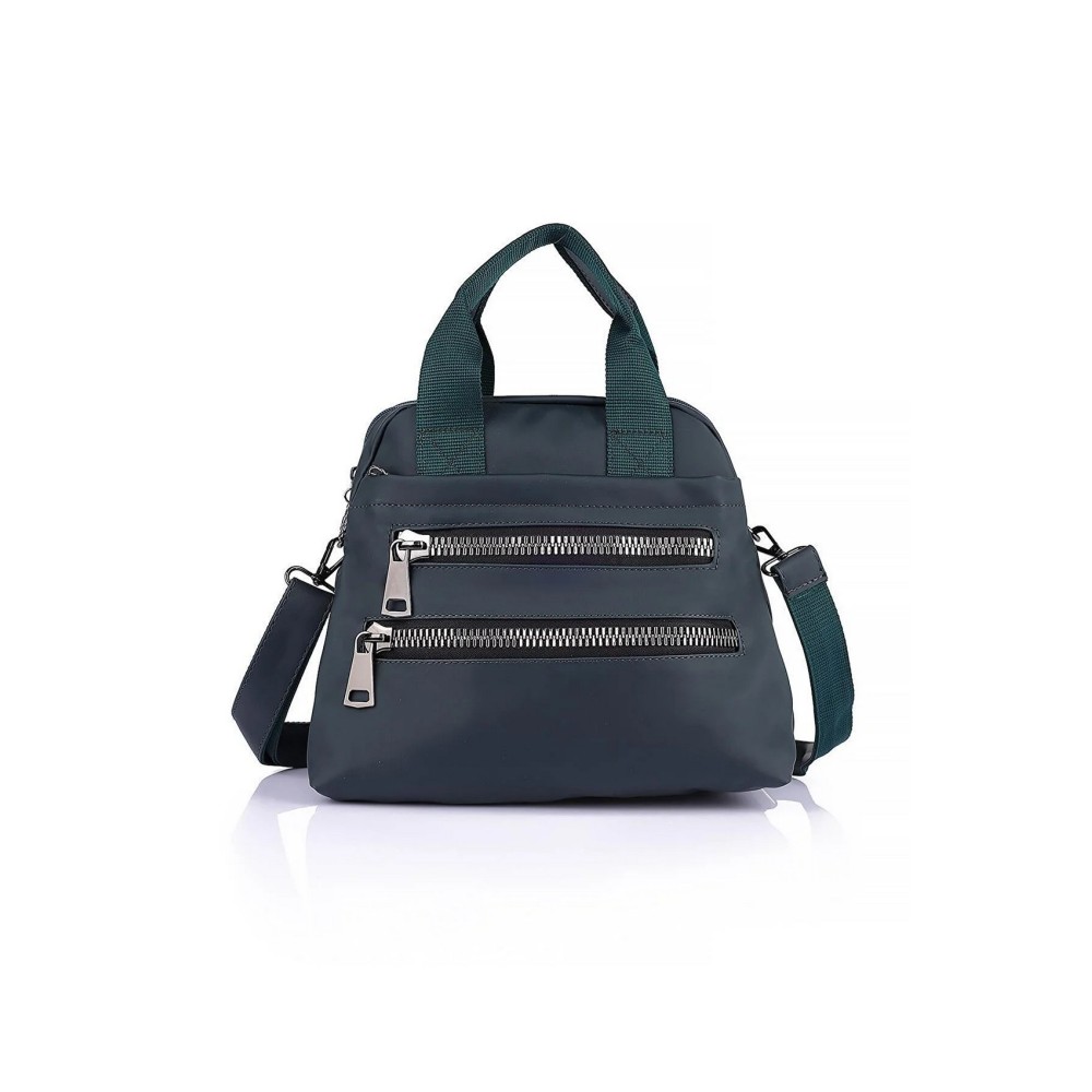 Mega Bag Γυναικεία Τσάντα Χιαστί με τρεις θήκες Πράσινο MEGA614-GRN