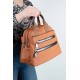 Mega Bag Γυναικεία Τσάντα Χιαστί με τρεις θήκες Ταμπά MEGA614-TAN