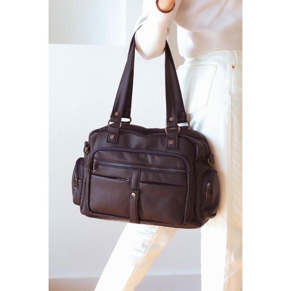 Mega Bag Γυναικεία Τσάντα ώμου με τρεις θήκες Μπορντό MEGA514-MRN Mega Bag Γυναικεία Τσάντα ώμου με τρεις θήκες Μπορντό MEGA514-MRN