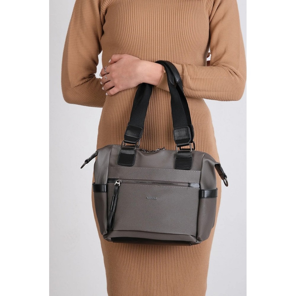 Mega Bag Γυναικεία Τσάντα ώμου μονής θήκης Ανθρακί Μαύρο MEGA818-ANTBLK Mega Bag Γυναικεία Τσάντα ώμου μονής θήκης Ανθρακί Μαύρο MEGA818-ANTBLK