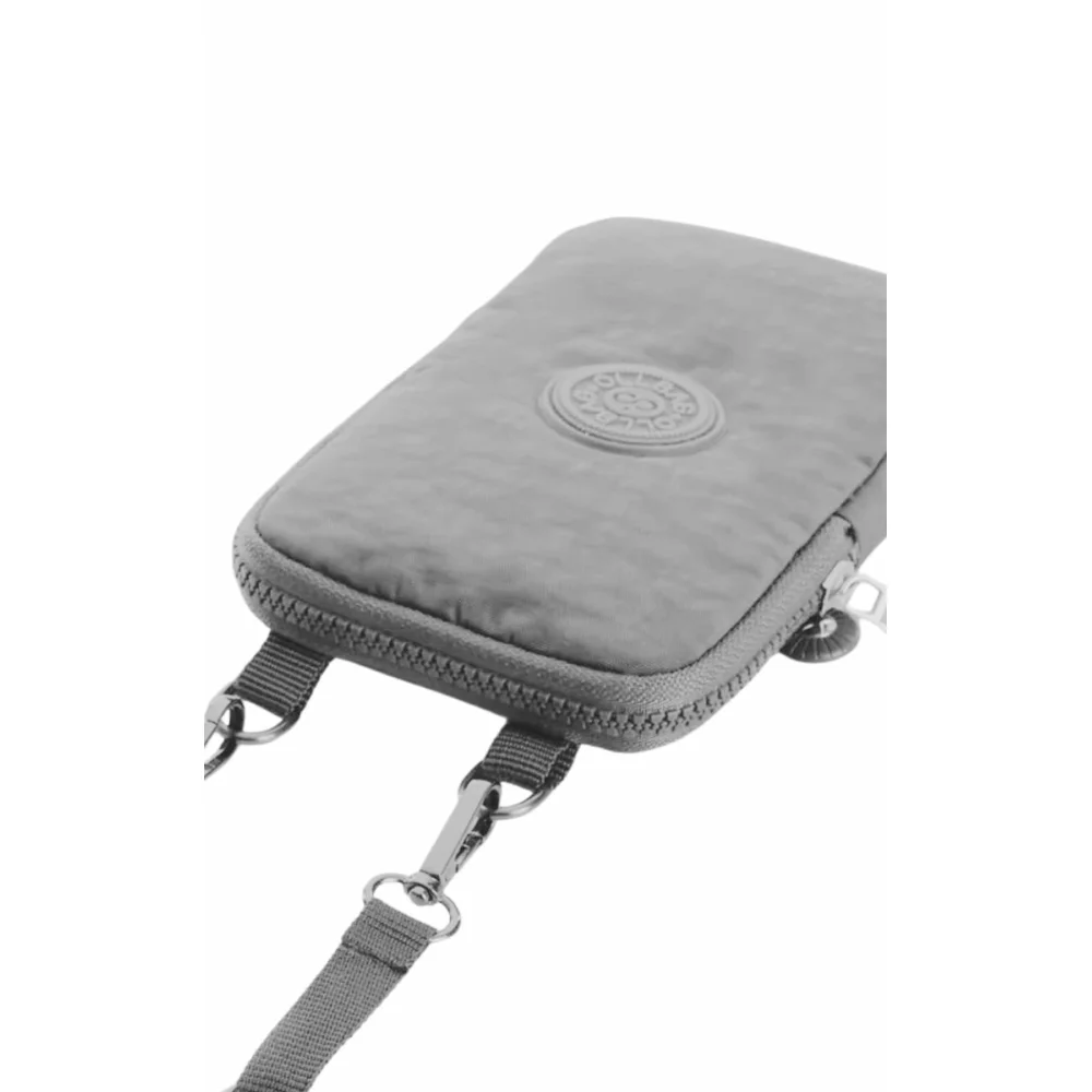 Mega Bag Γυναικείο Πορτοφόλι & Θήκη Κάρτας/Τηλεφώνου με λουράκι με δύο θήκες Γκρι MEGA226-GRY Mega Bag Γυναικείο Πορτοφόλι & Θήκη Κάρτας/Τηλεφώνου με λουράκι με δύο θήκες Γκρι MEGA226-GRY