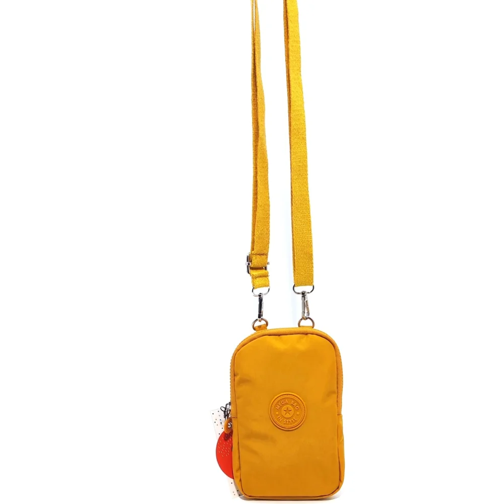 Mega Bag Γυναικείο Πορτοφόλι & Θήκη Κάρτας/Τηλεφώνου με λουράκι με δύο θήκες Κίτρινο MEGA226-YLLW Mega Bag Γυναικείο Πορτοφόλι & Θήκη Κάρτας/Τηλεφώνου με λουράκι με δύο θήκες Κίτρινο MEGA226-YLLW