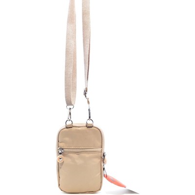 Mega Bag Γυναικείο Πορτοφόλι & Θήκη Τηλεφώνου με λουράκι με δύο θήκες Κρεμ Mega Bag Γυναικείο Πορτοφόλι & Θήκη Τηλεφώνου με λουράκι με δύο θήκες Κρεμ