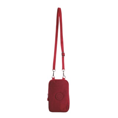Mega Bag Γυναικείο Πορτοφόλι & Θήκη Τηλεφώνου με λουράκι με δύο θήκες Μπορντό