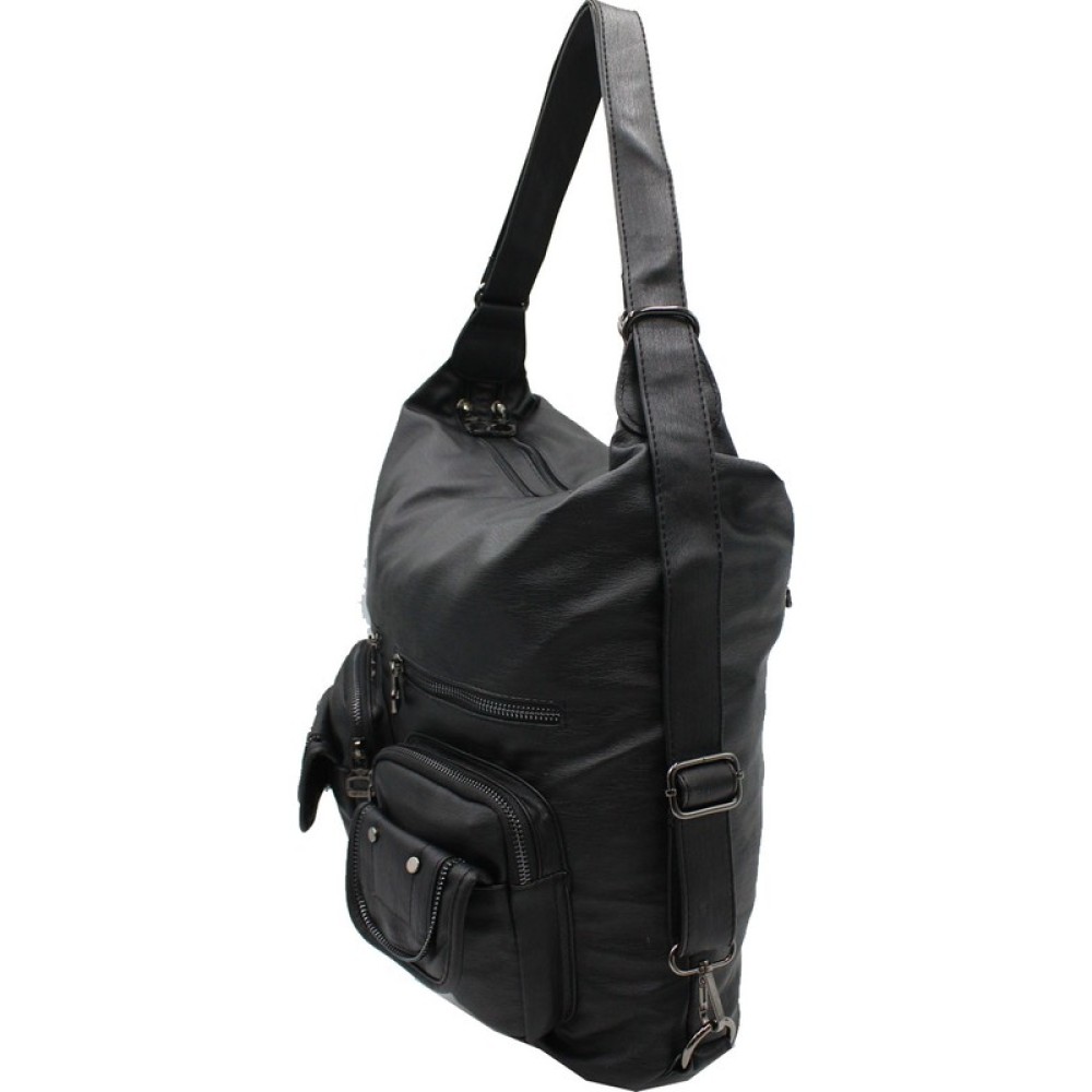 Mega Bag Γυναικείο Σακίδιο Πλάτης και Τσάντα ώμου με δύο θήκες Μαύρο MEGA503-BLK Mega Bag Γυναικείο Σακίδιο Πλάτης και Τσάντα ώμου με δύο θήκες Μαύρο MEGA503-BLK