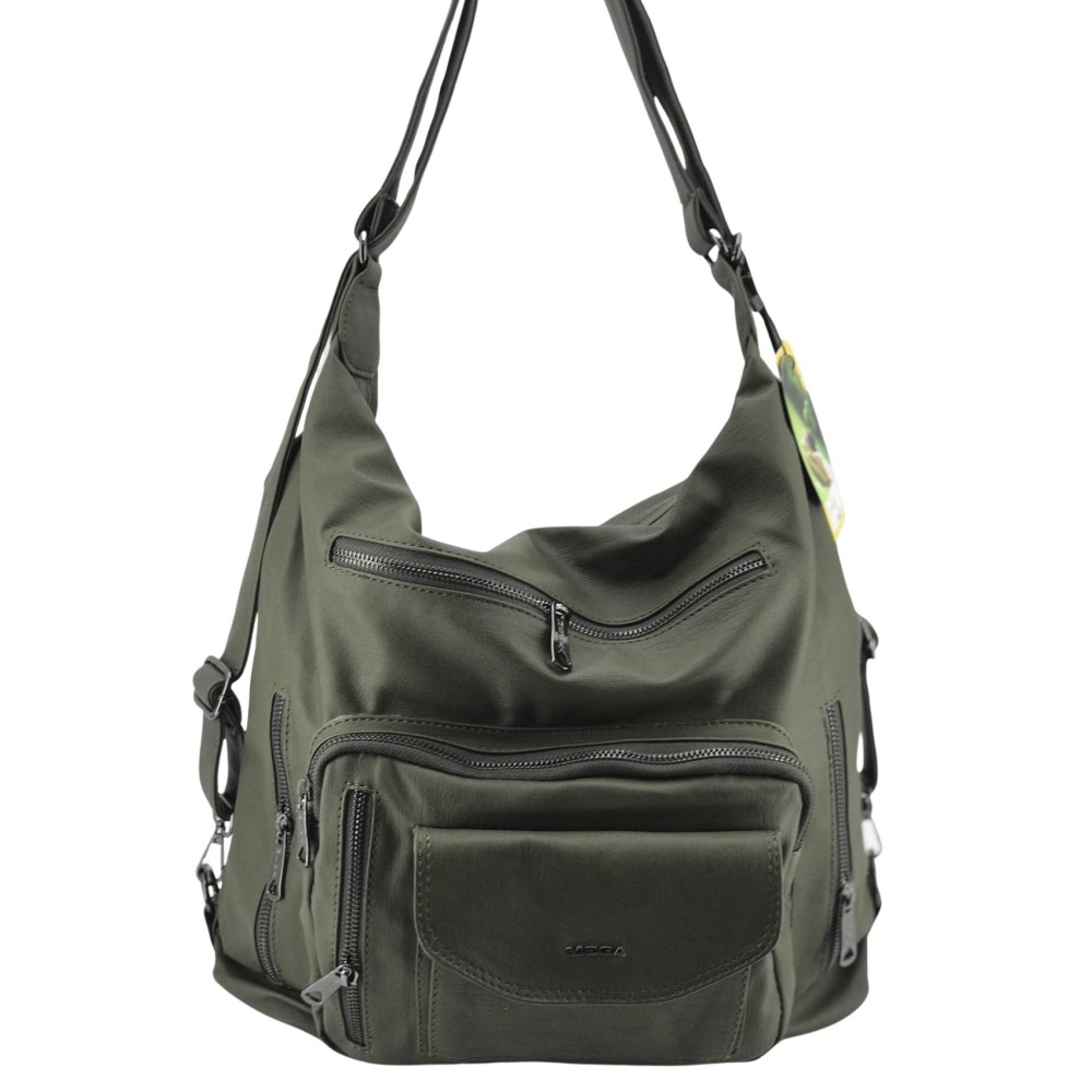 Mega Bag Γυναικείο Σακίδιο Πλάτης και Τσάντα πίσω με δύο θήκες Πράσινο MEGA521-GRN Mega Bag Γυναικείο Σακίδιο Πλάτης και Τσάντα πίσω με δύο θήκες Πράσινο MEGA521-GRN