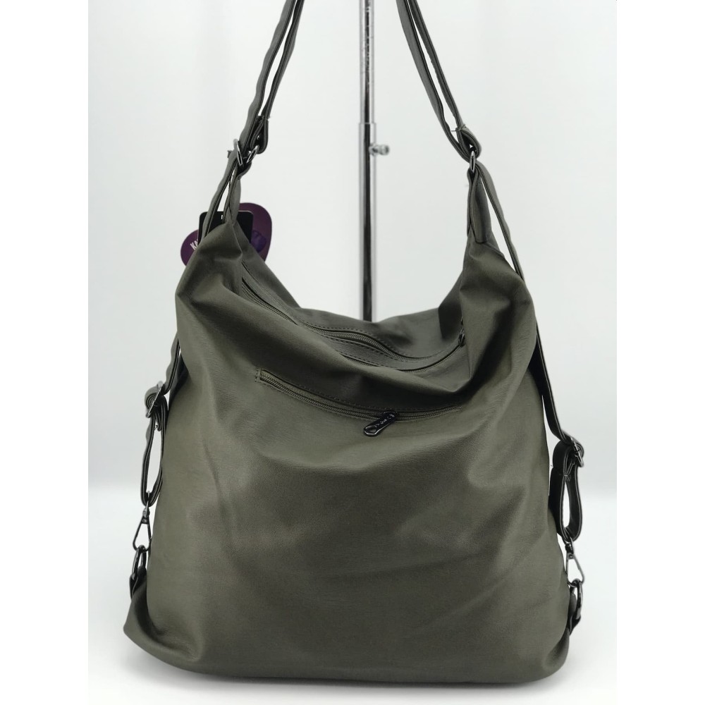 Mega Bag Γυναικείο Σακίδιο Πλάτης και Τσάντα πίσω με δύο θήκες Πράσινο MEGA521-GRN Mega Bag Γυναικείο Σακίδιο Πλάτης και Τσάντα πίσω με δύο θήκες Πράσινο MEGA521-GRN