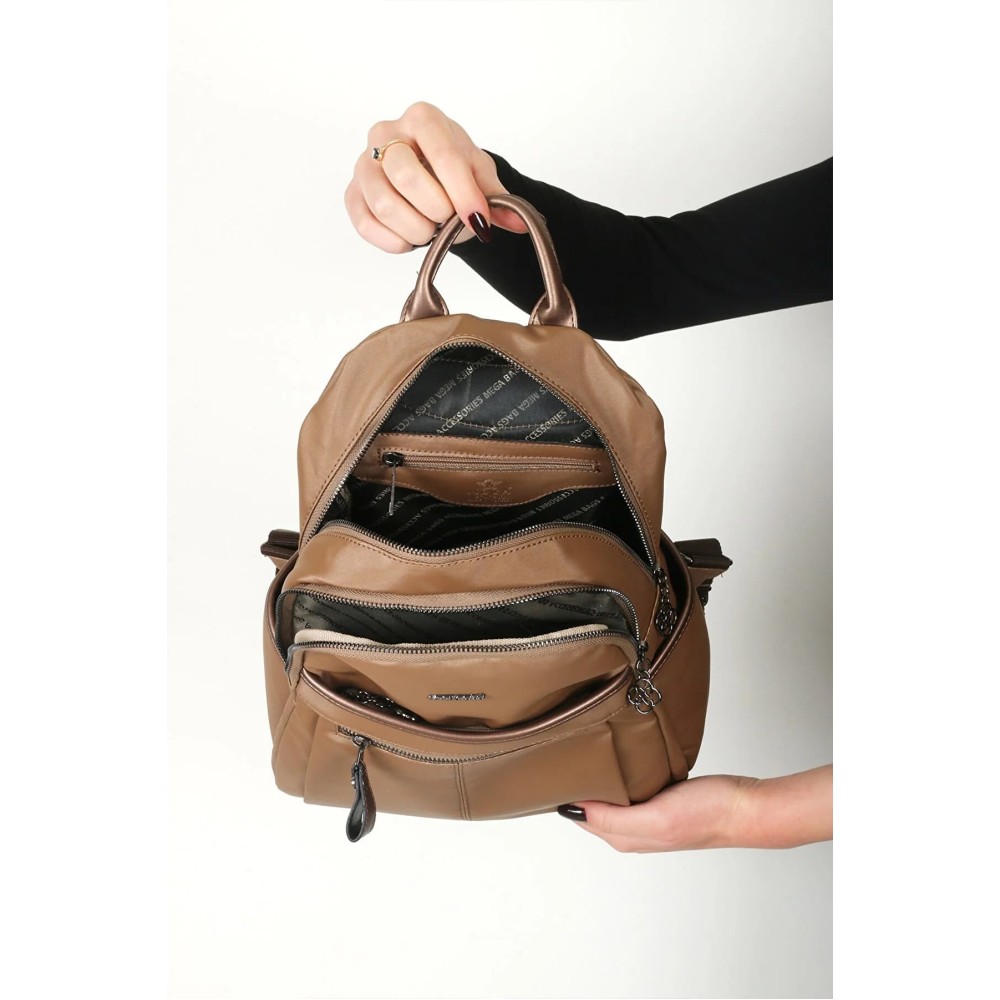 Mega Bag Γυναικείο Σακίδιο Πλάτης με δύο θήκες Χάλκινο MEGA617-COPP Mega Bag Γυναικείο Σακίδιο Πλάτης με δύο θήκες Χάλκινο MEGA617-COPP