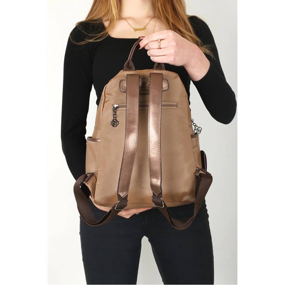 Mega Bag Γυναικείο Σακίδιο Πλάτης με δύο θήκες Χάλκινο MEGA617-COPP Mega Bag Γυναικείο Σακίδιο Πλάτης με δύο θήκες Χάλκινο MEGA617-COPP