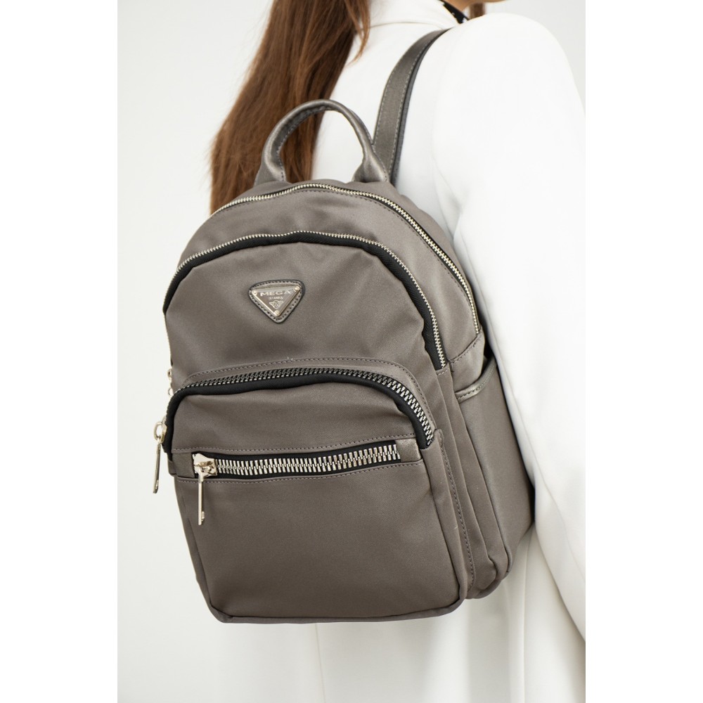 Mega Bag Γυναικείο Σακίδιο Πλάτης με δύο θήκες Γκρι MEGA705-GRY