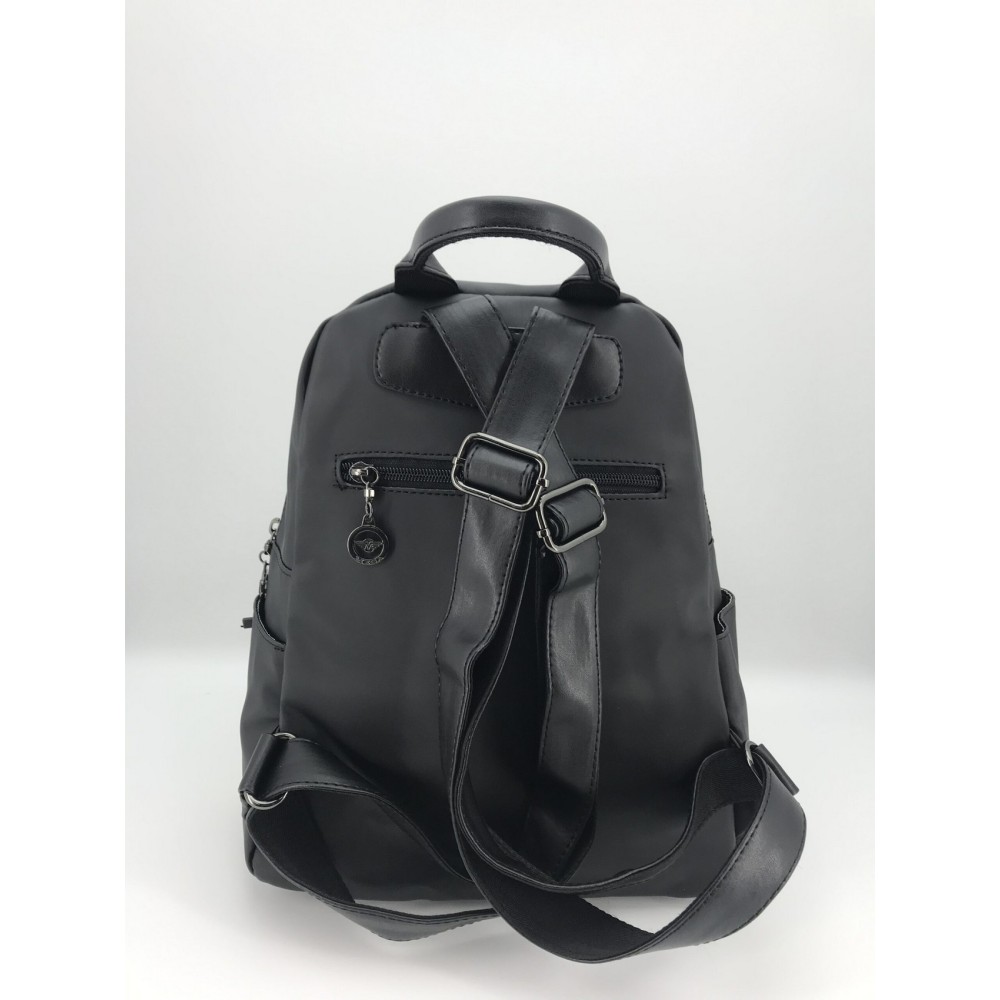 Mega Bag Γυναικείο Σακίδιο Πλάτης με δύο θήκες Μαύρο αδιάβροχη MEGA613-BLKWP