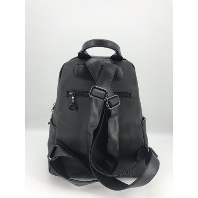 Mega Bag Γυναικείο Σακίδιο Πλάτης με δύο θήκες Μαύρο αδιάβροχη