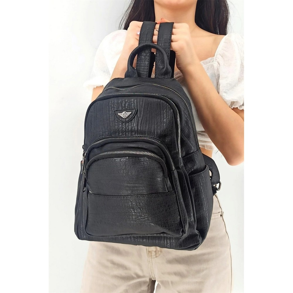 Mega Bag Γυναικείο Σακίδιο Πλάτης με δύο θήκες Μαύρο MEGA613-BLK Mega Bag Γυναικείο Σακίδιο Πλάτης με δύο θήκες Μαύρο MEGA613-BLK