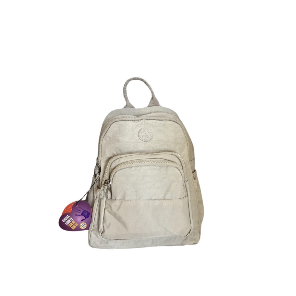 Mega Bag Γυναικείο Σακίδιο Πλάτης με τέσσερις θήκες Κρεμ MEGA251-CRM Mega Bag Γυναικείο Σακίδιο Πλάτης με τέσσερις θήκες Κρεμ MEGA251-CRM