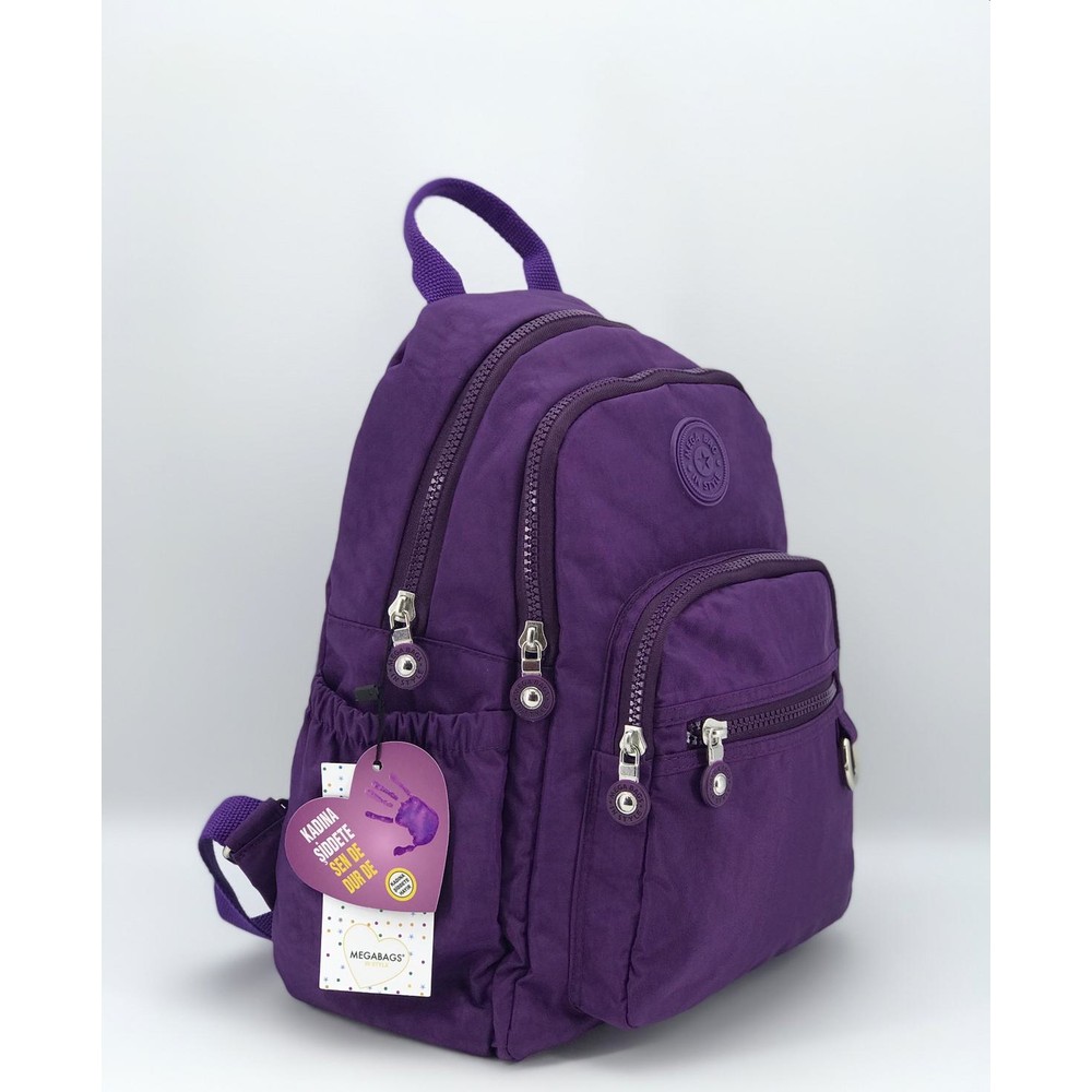 Mega Bag Γυναικείο Σακίδιο Πλάτης με τρεις θήκες Μωβ MEGA252-PRP