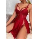 Merry See Sexy γυναικείο νυχτικό με διαφάνεια και κιλοτάκι Κόκκινο Merry See Sexy γυναικείο νυχτικό με διαφάνεια και κιλοτάκι Κόκκινο