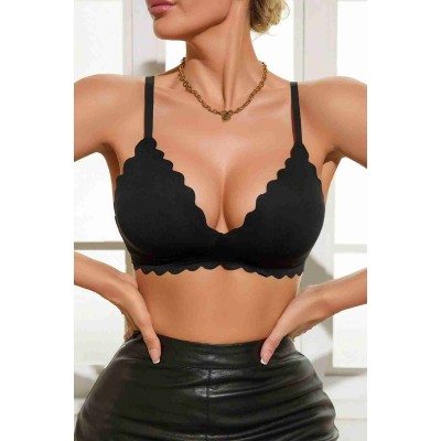 Merry See Σουτιέν κυματοειδές Laser cut Mαύρο