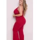 Merry See Πιτζάμα ολόσωμη Γυναικεία με V ντεκολτέ Plus size κόκκινο XXL 1 τεμ Merry See Πιτζάμα ολόσωμη Γυναικεία με V ντεκολτέ Plus size κόκκινο XXL 1 τεμ