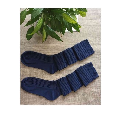 Merry See Πλεκτές γυναικείες μακριές κάλτσες σκούρο μπλε 1 ζεύγος