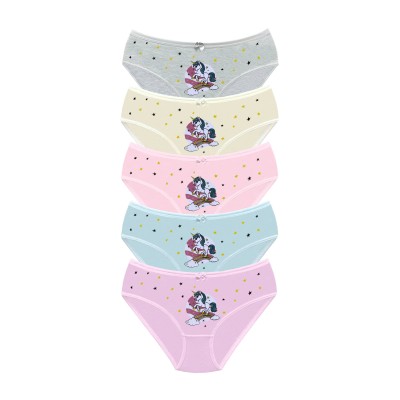 New Lilla Παιδικά βρακάκια βαμβακερά μονόκερος Λιλά/Γκρι/Κίτρινο/Ροζ/Γαλάζιο 5 τεμάχια New Lilla Παιδικά βρακάκια βαμβακερά μονόκερος Λιλά/Γκρι/Κίτρινο/Ροζ/Γαλάζιο 5 τεμάχια