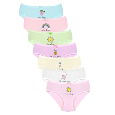 New Lilla Παιδικά βρακάκια βαμβακερά διάφορες στάμπες Ροζ/Κίτρινο/Λιλά/Σομόν/Γαλάζιο/Πράσινο/Λευκό 7 τεμάχια New Lilla Παιδικά βρακάκια βαμβακερά διάφορες στάμπες Ροζ/Κίτρινο/Λιλά/Σομόν/Γαλάζιο/Πράσινο/Λευκό 7 τεμάχια