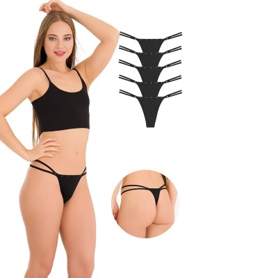 New Lilla Γυναικεία εσώρουχα με διακοσμητικά στρας Μαύρο 5 τεμάχια New Lilla Γυναικεία εσώρουχα με διακοσμητικά στρας Μαύρο 5 τεμάχια