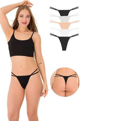 New Lilla Γυναικεία εσώρουχα με διακοσμητικά στρας Μαύρο/Nude/Λευκό/Γκρι 5 τεμάχια New Lilla Γυναικεία εσώρουχα με διακοσμητικά στρας Μαύρο/Nude/Λευκό/Γκρι 5 τεμάχια