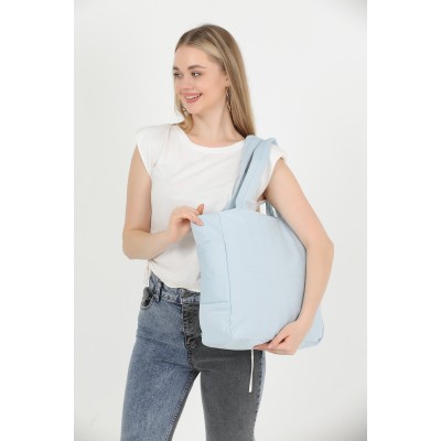 Shaka Γυναικεία τσάντα με πλαϊνές θήκες Γαλάζιο