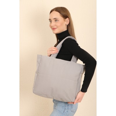 Shaka Γυναικεία τσάντα ώμου με πλαϊνές θήκες Γκρι Shaka Γυναικεία τσάντα ώμου με πλαϊνές θήκες Γκρι