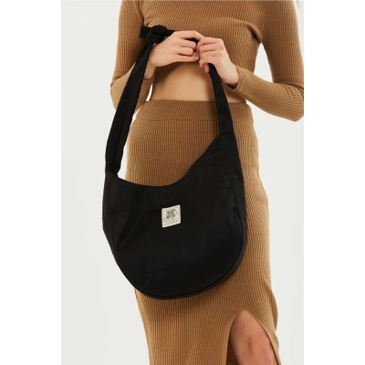 Shaka Γυναικεία Τσάντα ώμου με κόμπο στο χερούλι Μαύρο Shaka Γυναικεία Τσάντα ώμου με κόμπο στο χερούλι Μαύρο