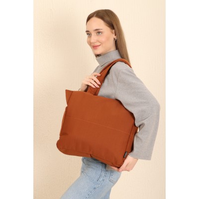 Shaka Γυναικεία τσάντα ώμου με πλαϊνές θήκες Καφέ Shaka Γυναικεία τσάντα ώμου με πλαϊνές θήκες Καφέ