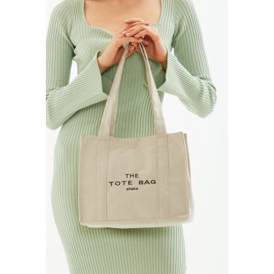 Shaka Γυναικεία Τσάντα ώμου Tote μονής θήκης Κρεμ Shaka Γυναικεία Τσάντα ώμου Tote μονής θήκης Κρεμ